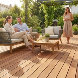 Bangkirai Terrassendielen, 25×145 mm, KD, grob/fein T7, *PREMIUM*