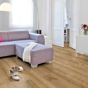 KAHRS Parkett Eiche "Prestige" Markant, geräuchert, weiß naturgeölt, gebürstet, Klick, 2,890 m² / VE Natur Holz