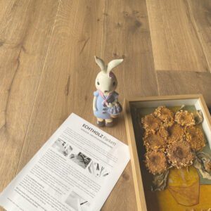 KAHRS Parkett Eiche "Prestige" Markant, geräuchert, weiß naturgeölt, gebürstet, Klick, 2,890 m² / VE Holz