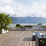 MOSO® Bambus Terrassendielen, 20×155 mm, Bamboo X-treme®, bombiert, gebürstet, geölt mit Woca, einseitig nutzbar