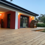 Thermokiefer Terrassendielen, 26×140 mm, glatt/glatt, seitlich genutet