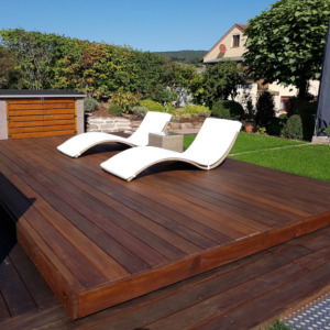 Bangkirai Terrassendielen, 25×145 mm, KD, glatt/glatt, Premium-Sortierung
