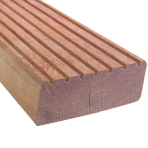 Bongossi Terrassendielen, 35×140 mm, AD, Sichtseite grob, 3-seitig egalisiert