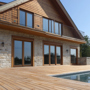 Europäische Lärche Terrassendielen, 27×143 mm, KD, glatt/glatt