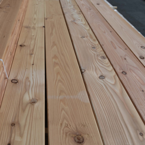 Europäische Lärche Terrassendielen, 27×143 mm, KD, glatt/glatt