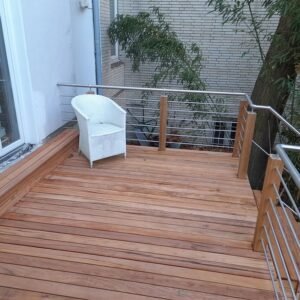 Tigerwood Terrassendielen, 21×100 mm, KD, glatt/glatt